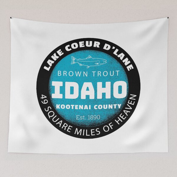 Item preview, Fishing Lake Coeur d' Lane Idaho Brown Trout Kootenai County designed and sold by Travel Time.