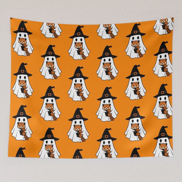 Item preview, Red Panda Halloween Ghost Witch Hat Animal Lovers Boys Girls Kids designed and sold by FurryHavenPH.