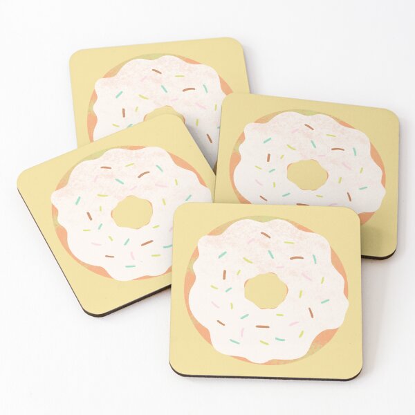 Item preview, A Delicious Sweet Vanilla White Frosted Donut designed and sold by Yulia Saraswati.