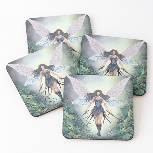 Item preview, woman, warrior, fairy, power, wings, fantasy, swords, plants, night, fairy tale, fairy warrior, fantasy designed and sold by Tetiana Pohurska.