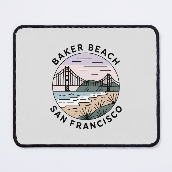 Item preview, Minimalist Baker Beach San Francisco Sticker designed and sold by Horizon Tales.