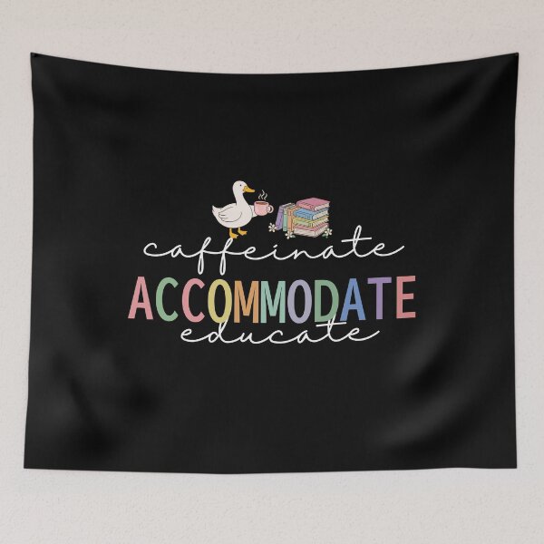 Item preview, teacher Caffeinate Accommodate Educate Special Education Silly Goose  Back to School Teacher designed and sold by MotivaChic.