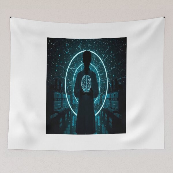 Item preview, Neuroscientist Brain Silhouette Medical Art designed and sold by Aicrag-Shop.