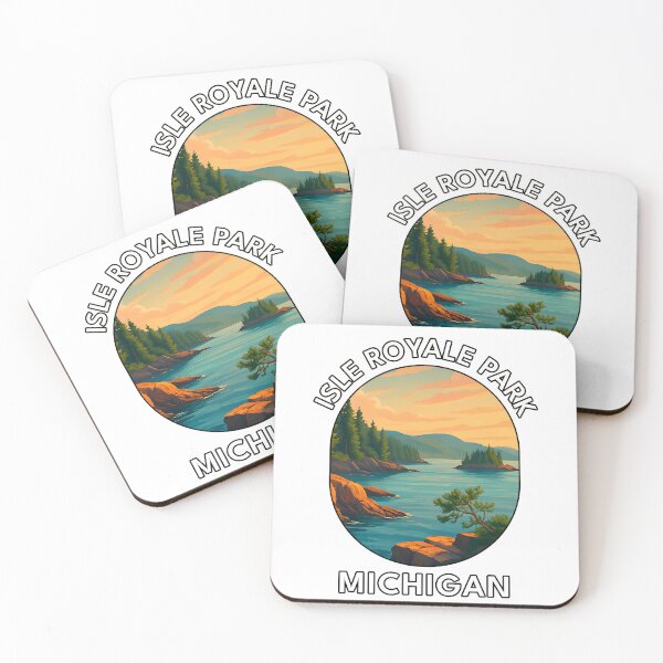 Item preview, Isle Royale National Park Michigan Travel Poster – Lake Superior Wilderness Art designed and sold by inkNext.