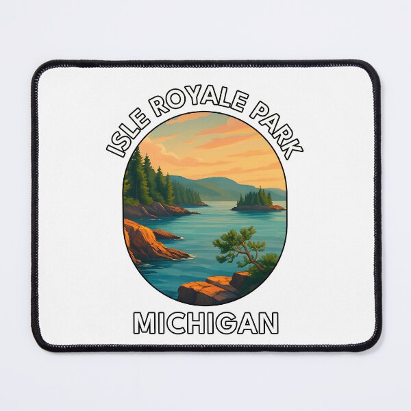 Item preview, Isle Royale National Park Michigan Travel Poster – Lake Superior Wilderness Art designed and sold by inkNext.