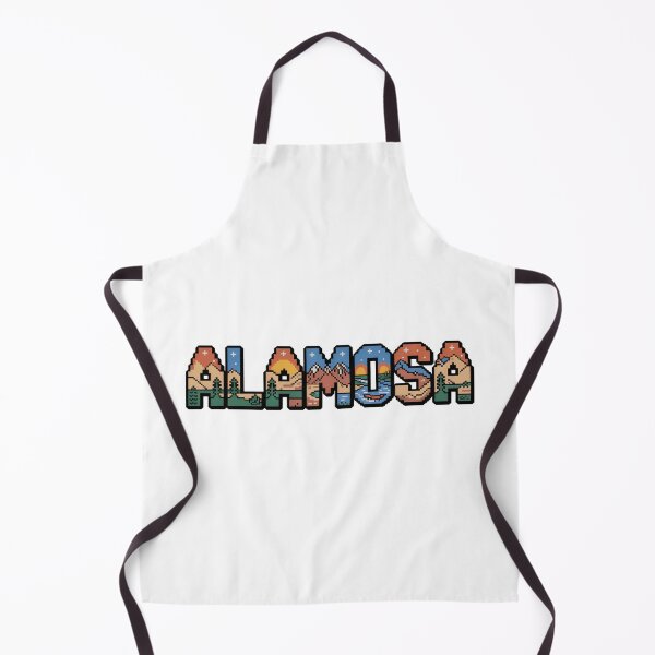 Item preview, Alamosa Pixel Art Typography – Scenic 8-Bit Letters with Mountains, Pines & Sunset designed and sold by CircinusStore.
