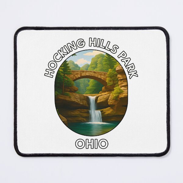 Item preview, Hocking Hills State Park Ohio Waterfalls & Forest Scenic Travel Poster designed and sold by inkNext.