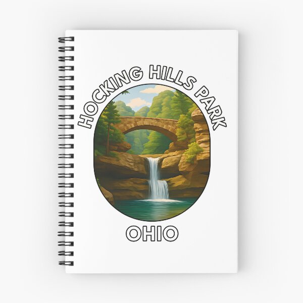 Item preview, Hocking Hills State Park Ohio Waterfalls & Forest Scenic Travel Poster designed and sold by inkNext.
