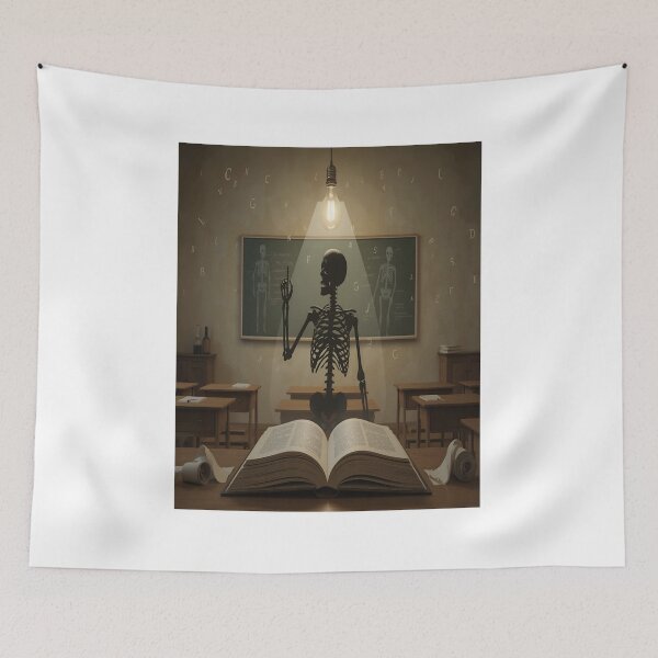 Item preview, Vintage Anatomy Teacher Skeleton Educational Art designed and sold by Aicrag-Shop.