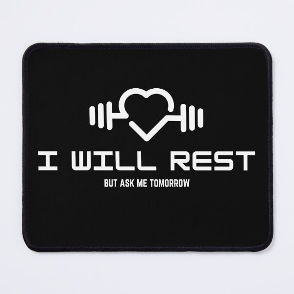 Item preview, I will rest Fitness, Gym and CrossFit lifestyle designed and sold by OVERSAI.