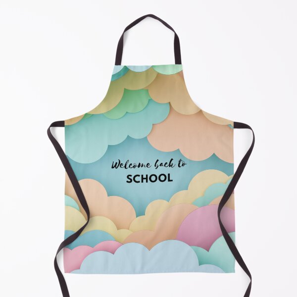Artikelvorschau, Willkommen zurück in der Schule – Buntes Wolkendesign entworfen und verkauft von Designkarte.