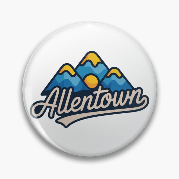 Item preview, Allentown Mountain Sunset Logo – Bold Retro Nature Design with Script Font designed and sold by CircinusStore.
