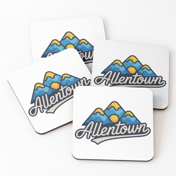 Item preview, Allentown Mountain Sunset Logo – Bold Retro Nature Design with Script Font designed and sold by CircinusStore.