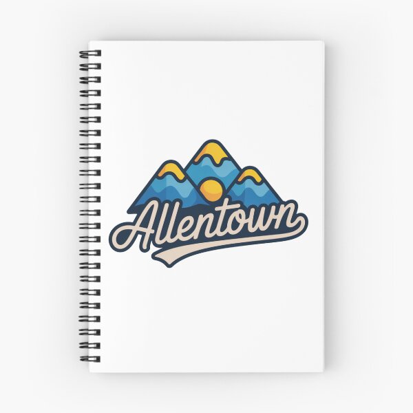 Item preview, Allentown Mountain Sunset Logo – Bold Retro Nature Design with Script Font designed and sold by CircinusStore.