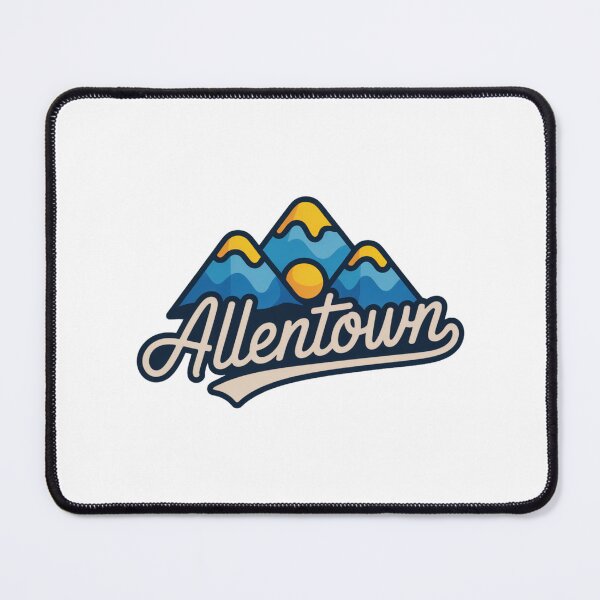 Item preview, Allentown Mountain Sunset Logo – Bold Retro Nature Design with Script Font designed and sold by CircinusStore.