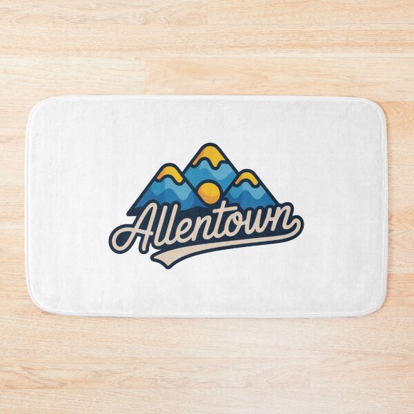 Item preview, Allentown Mountain Sunset Logo – Bold Retro Nature Design with Script Font designed and sold by CircinusStore.