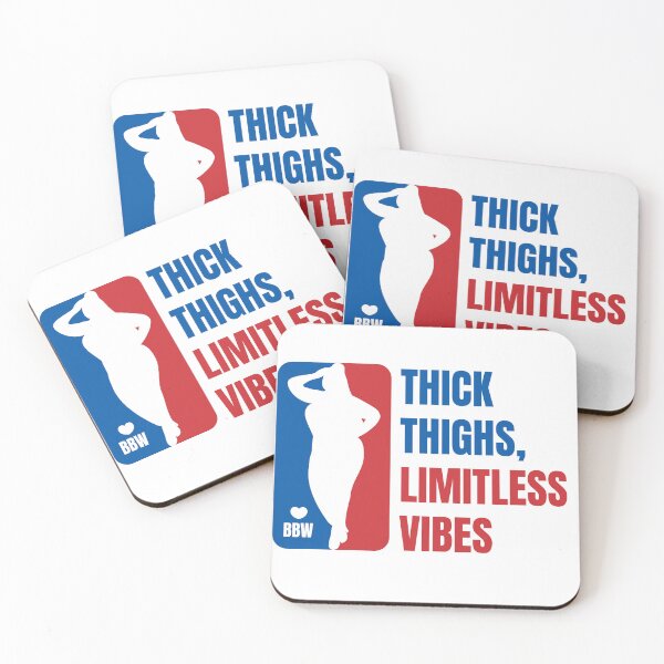Item preview, Thick Thighs, Limitless Vibes - BBW Quotes designed and sold by Fluffy Fabulous.