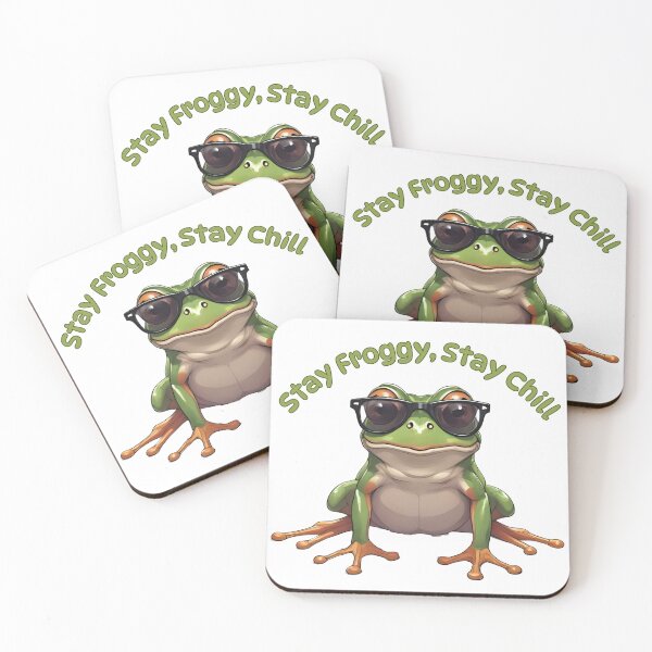 Item preview, Stay Froggy, Stay Chill – Cool Frog Vibes Illustration designed and sold by Pixel--Threads.