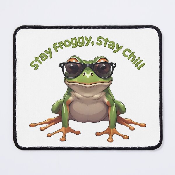 Item preview, Stay Froggy, Stay Chill – Cool Frog Vibes Illustration designed and sold by Pixel--Threads.