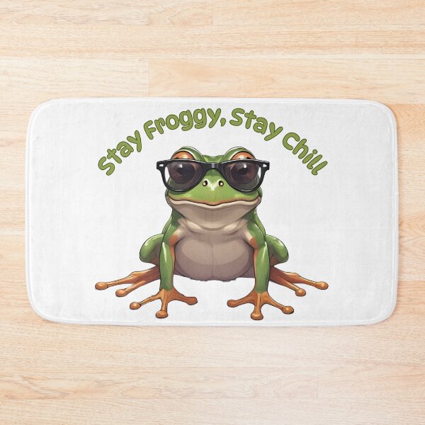 Item preview, Stay Froggy, Stay Chill – Cool Frog Vibes Illustration designed and sold by Pixel--Threads.