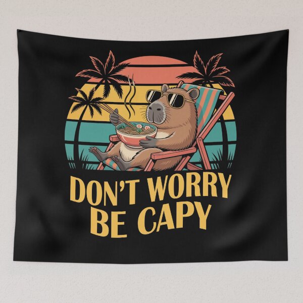 Item preview, Capybara Don't Worry Be Capy Funny Capybara designed and sold by BASKF.