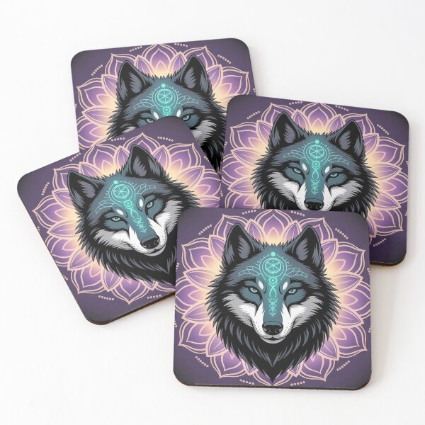 Item preview, Lifestyle Hub: Sacred Wolf Mandala Art With Geometric Patterns designed and sold by M&M Lifestyle Hub.