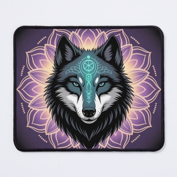 Item preview, Lifestyle Hub: Sacred Wolf Mandala Art With Geometric Patterns designed and sold by M&M Lifestyle Hub.