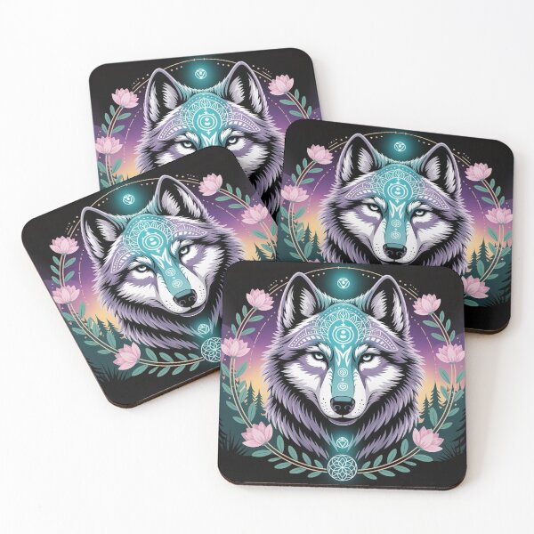 Item preview, Lifestyle Hub: Sacred Wolf Mandala Art With Geometric Patterns designed and sold by M&M Lifestyle Hub.