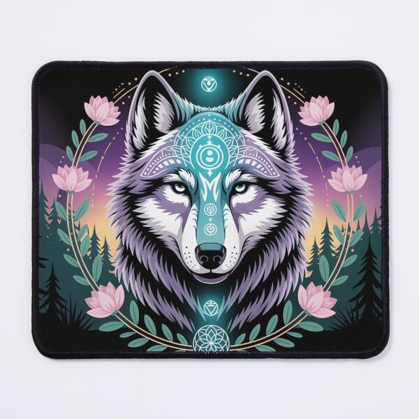 Item preview, Lifestyle Hub: Sacred Wolf Mandala Art With Geometric Patterns designed and sold by M&M Lifestyle Hub.
