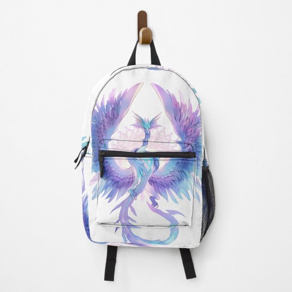 Item preview, Mystical Ice Phoenix with Pastel Wings Fantasy Art designed and sold by PaintbrushPlace.