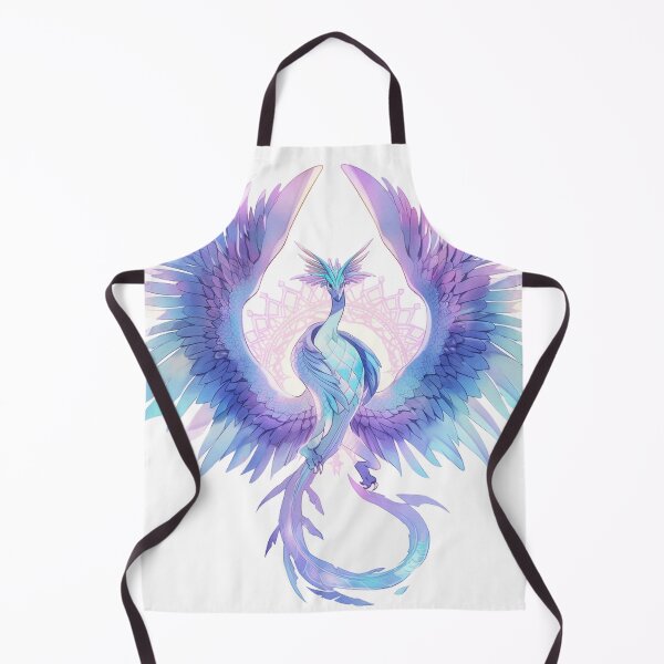 Item preview, Mystical Ice Phoenix with Pastel Wings Fantasy Art designed and sold by PaintbrushPlace.