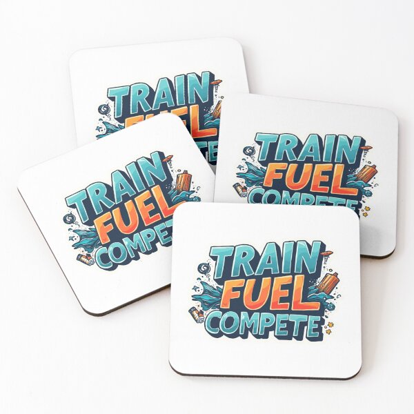 Item preview, TRAIN, FUEL, COMPETE – Triathlon Motivation Sticker designed and sold by Triathlongram.