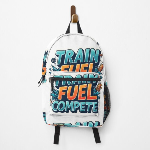 Item preview, TRAIN, FUEL, COMPETE – Triathlon Motivation Sticker designed and sold by Triathlongram.