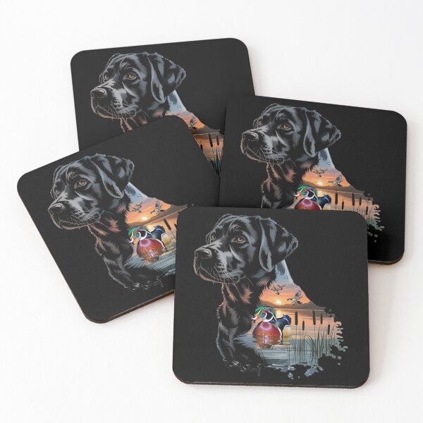 Item preview, Black Labrador and Wood Duck Sunrise designed and sold by LifeCrush.