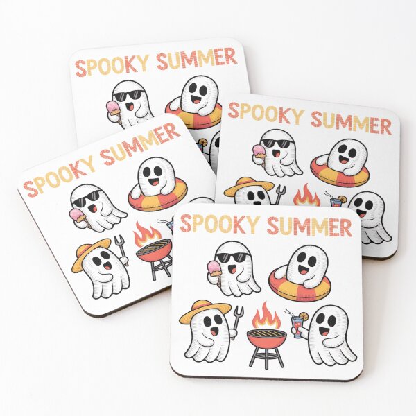 Item preview, pooky Summer Ghosts – Cute Halloween Beach Vibes designed and sold by wendydesigh.