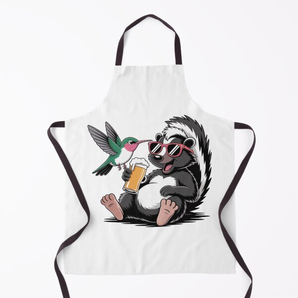 Item preview, Funny Hummingbird and Skunk Drinking Beer – Animal Party T-Shirt designed and sold by KostekArtShop.