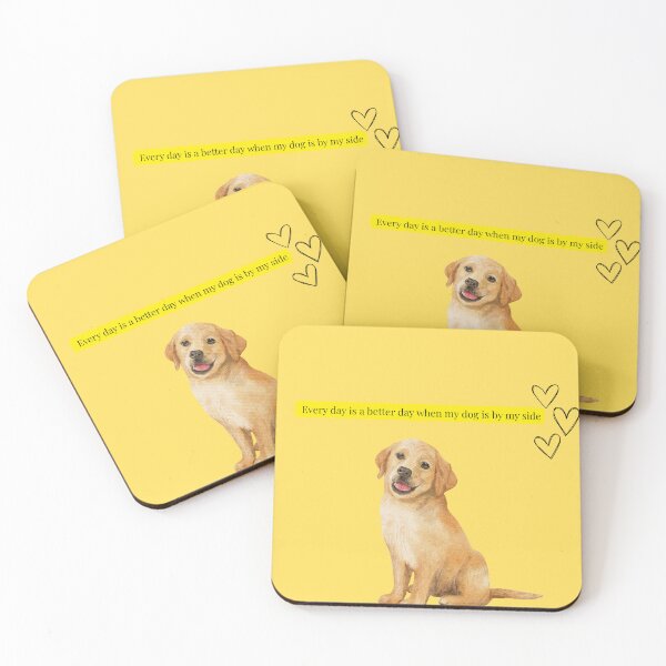 Item preview, Every Day is a Better Day When My Dog is by My Side – Motivational Dog Quote – Yellow Background Design designed and sold by alwaysyourshop2.