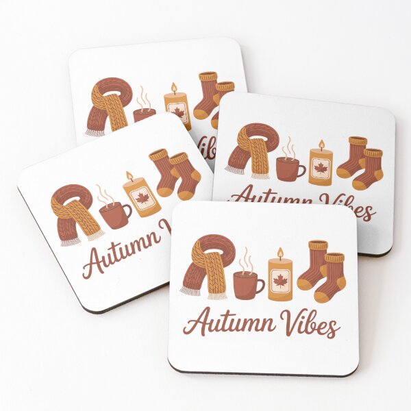 Artikelvorschau, Autumn Vibes Cozy Fall Essentials – Scarf, Candle, Socks, Coffee entworfen und verkauft von wendydesigh.