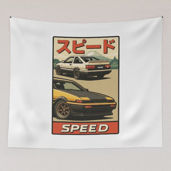 Item preview, Speed Legend AE86 Trueno Fuji Mountain V2 designed and sold by PrintsGate.