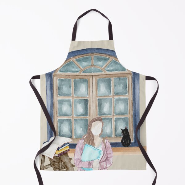 Item preview, Study Window with Cat – Cozy Watercolor Illustration designed and sold by Softglow-Studio.