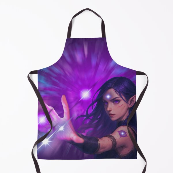 Item preview, Powerful Fantasy Sorceress with Purple Magic | Epic Anime Style Female Mage Art designed and sold by konthai.familyart.