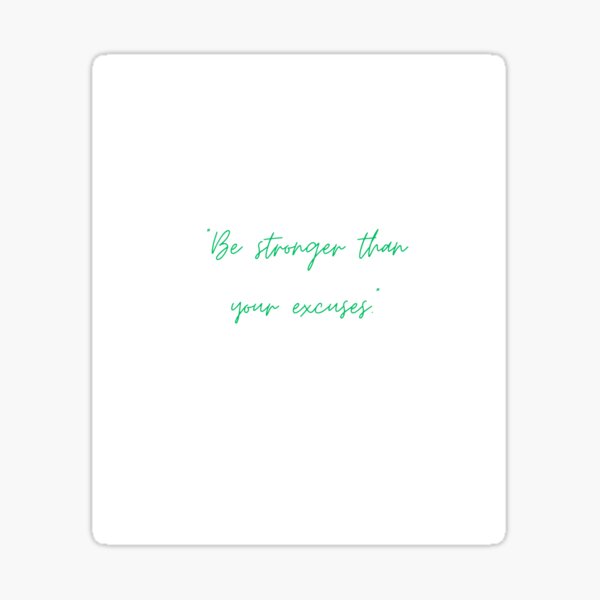 Item preview, No excuses for workout designed and sold by FITSHOPPE.