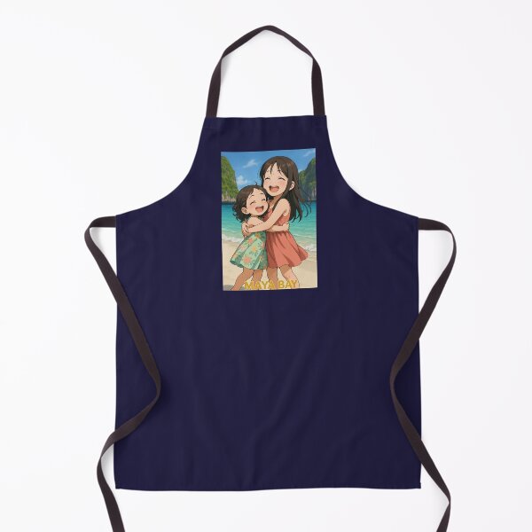 Item preview, Maya Bay Thailand – Cute Sisters Hugging on the Beach designed and sold by konthai.familyart.