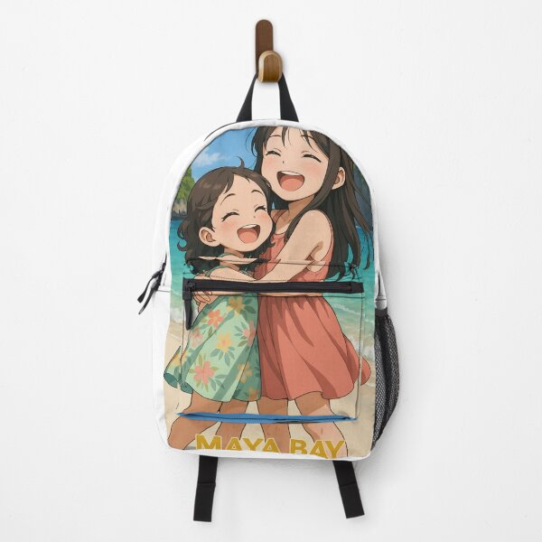 Item preview, Maya Bay Thailand – Cute Sisters Hugging on the Beach designed and sold by konthai.familyart.