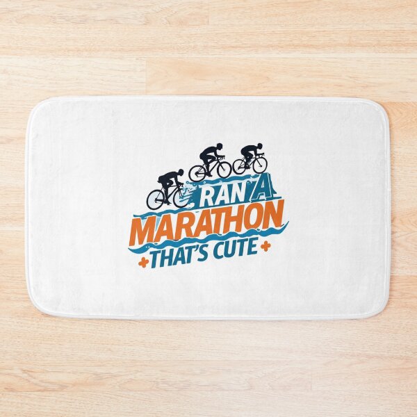 Item preview, You Ran a Marathon? That’s Cute | Funny Triathlon Swim-Bike-Run Design designed and sold by Triathlongram.