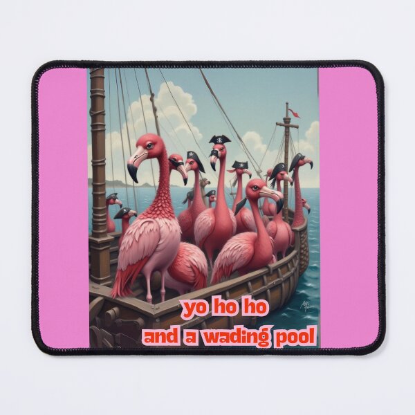 Item preview, Yo Ho Ho and a Wading Pool Funny Pirate Flamingo T-Shirt designed and sold by Estelle Printworks.