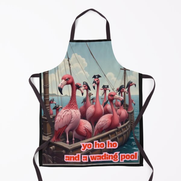 Item preview, Yo Ho Ho and a Wading Pool Funny Pirate Flamingo T-Shirt designed and sold by Estelle Printworks.