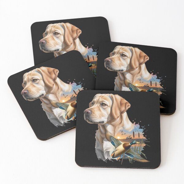 Item preview, Yellow Labrador and Flying Mallard Sunrise designed and sold by LifeCrush.