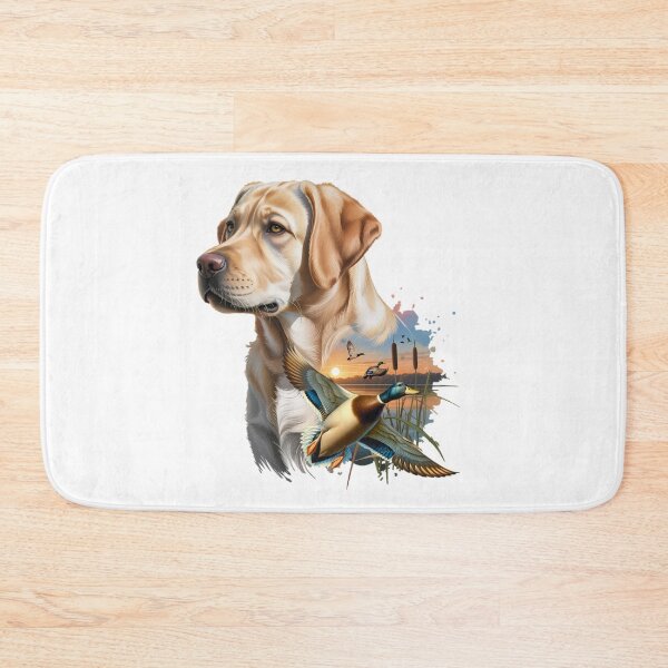 Item preview, Yellow Labrador and Flying Mallard Sunrise designed and sold by LifeCrush.