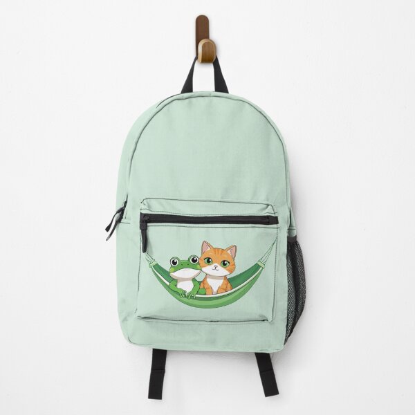 Item preview, Hammock Buddies: Cat & Frog in Green Bliss designed and sold by sakharumoowan08.